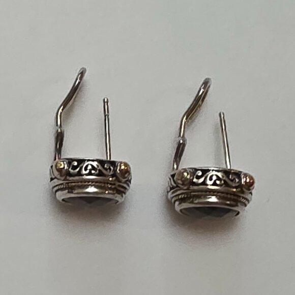 EFFY Balissima Onyx, Sterling Silver and 18K Yellow Gold Stud Earrings - Picture 8 of 14